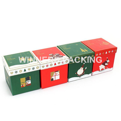 Printed paper christmas gift boxes