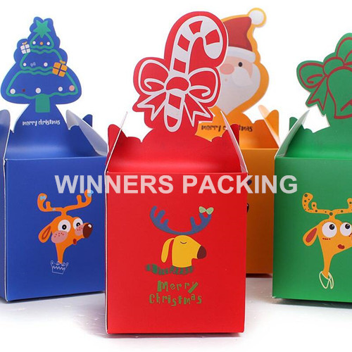 New Arrived small decorative Christmas design custom printed Paper gift box