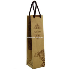 Wholesale bulk paper wine bottle gift bag
