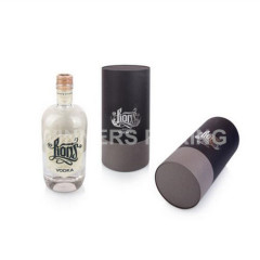 Luxury rigid paper cardboad round wine tube box