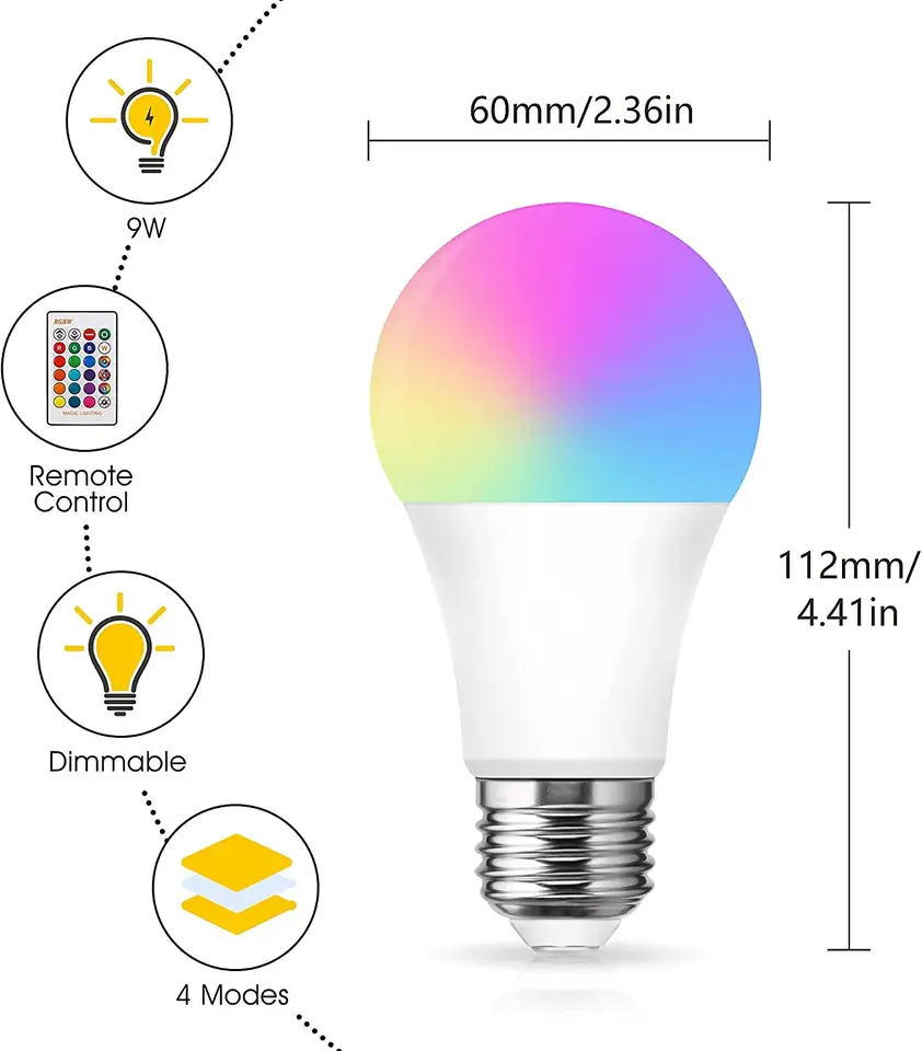 A19 Remote Control LED Bulb