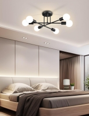 6-Light Black Chandelier Ceiling Light