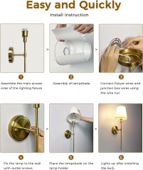 Golden Wall Lamp Sconces Sets