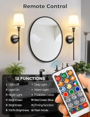 Black Remote Control Wall Lamp