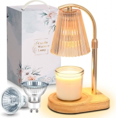 Oval Base Golden Candle Warmer Lamp With Timer