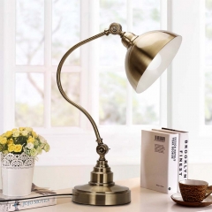 Coppery Goose Neck Classic Table Lamp