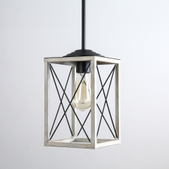 1-Light Black Farmhouse Pendant Light