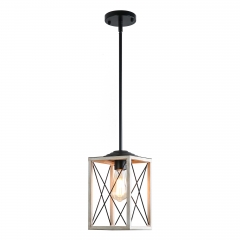 1-Light Black Farmhouse Pendant Light