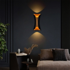 Black and Gold Outdoor Wall Sconce