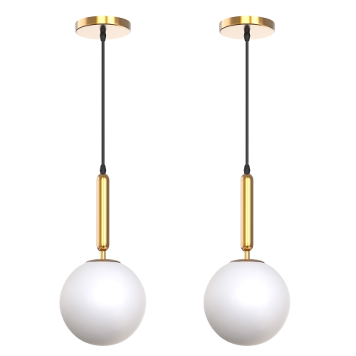 1-Light Golden Globe Pendant Light