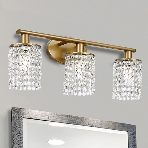 3-Light Modern Golden Bathroom Vanity Lights