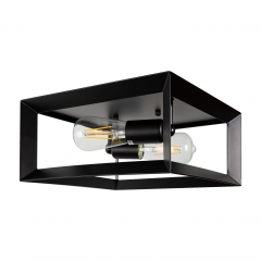 Recessed Matte Black Square Ceiling Light