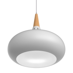 1-Light Matte White Farmhouse Pendant Light