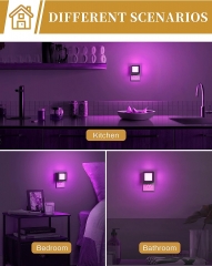 PURPLE Color Square Shape LED Night Light