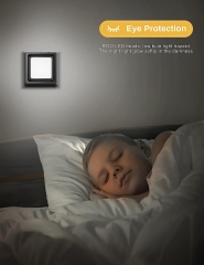 6000K Daylight Black Square Shape LED Night Light