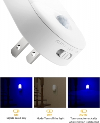 Oval Shape BLUE Motion Sensor Night Light