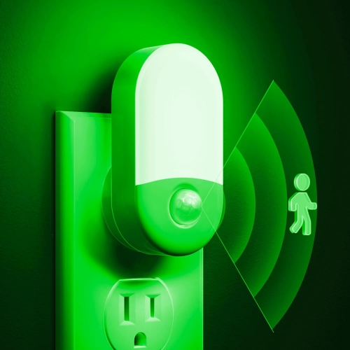 Oval Shape GREEN Motion Sensor Night Light