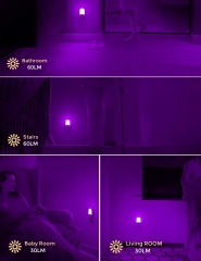 Oval Shape PURPLE Motion Sensor Night Light