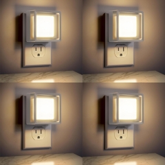 White Square 3000K LED Night Light