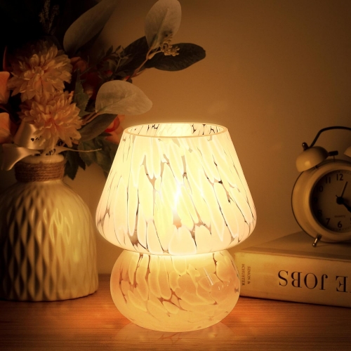 Mushroom Feather Pattern Night Light