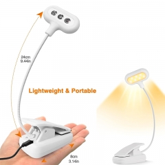 White Color Rechargeable LED Book Light