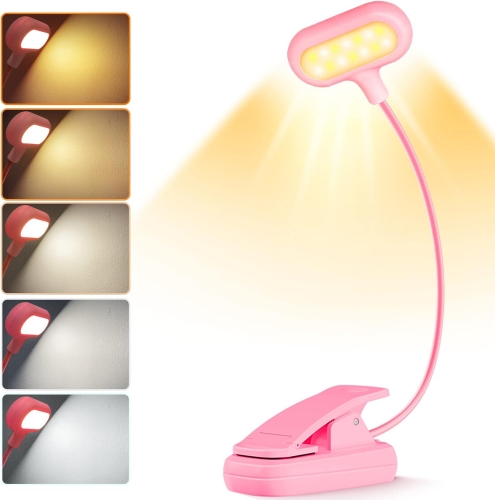 Pink Color Rechargeable LED Book Light