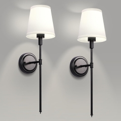 Black Wall Sconce Lamp Set