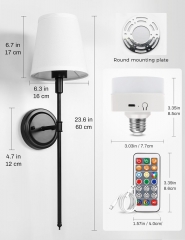 Remote Control Black Wall Lamp Set