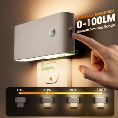 Rectangle White Motion Sensor LED Night Light