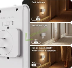 Rectangle White Motion Sensor LED Night Light