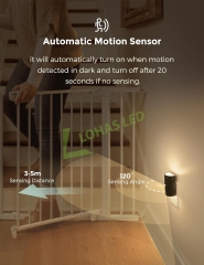 Black Motion Sensor 3000K LED Night Light