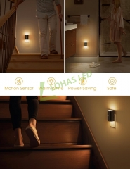 Black Motion Sensor 3000K LED Night Light