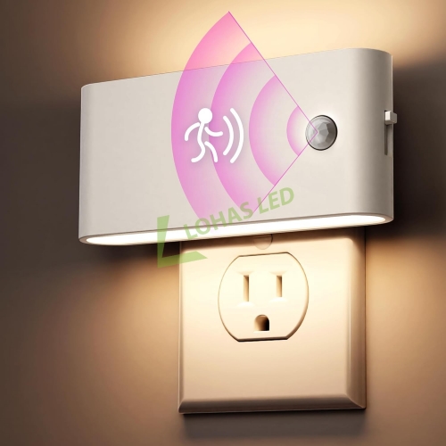 Rectangle White Motion Sensor LED Night Light