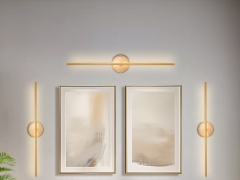 Remote Control Golden Wall Lamp Set of 2