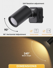 3000K Wall Spotlight Rotatable Night Light