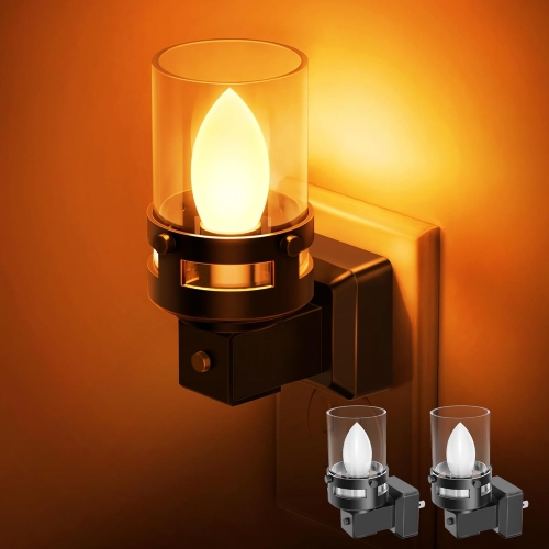 Candle Style Amber Night Light