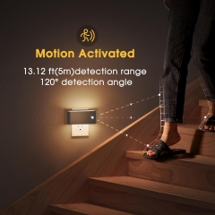 Rectangle Black Motion Sensor Night Light