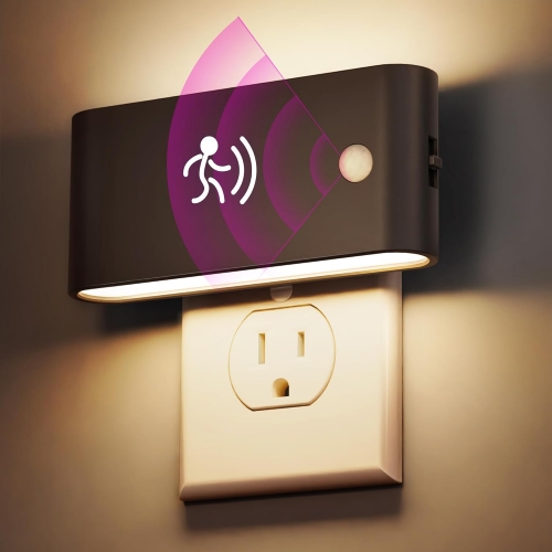 Rectangle Black Motion Sensor Night Light