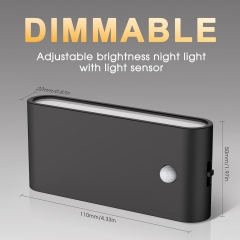 Rectangle Black Motion Sensor Night Light