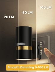 Black Motion Sensor 3000K LED Night Light