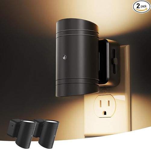 3000K Warm White Black Vintage LED Night Light