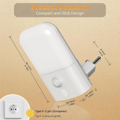 White Motion Sensor 3000K LED Night Light