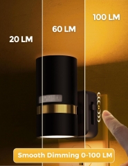 Black Motion Sensor 1600K LED Night Light