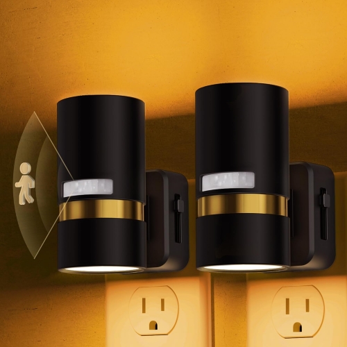 Black Motion Sensor 1600K LED Night Light