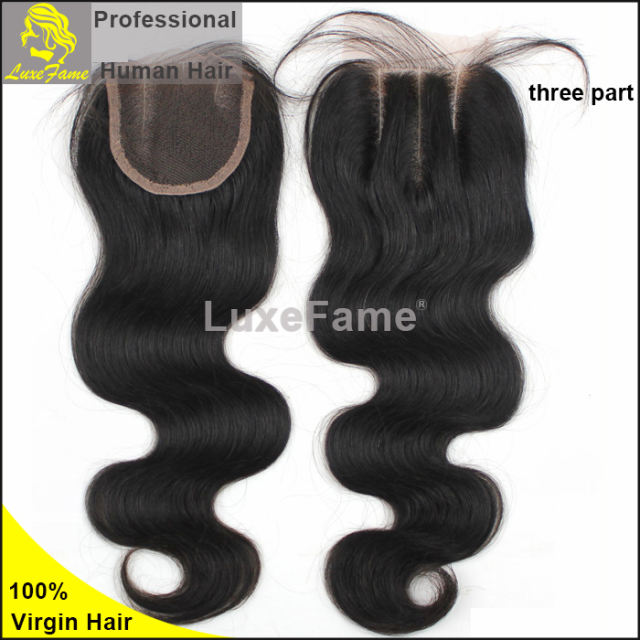 Luxefame hair Remy Hair Brazilian 7a body wave Lace Closure, 4"*4" Swiss Lace with 130% density Free Shipping