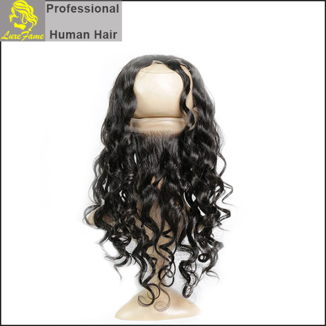 Luxefame 360 Lace Frontal Loose Wave Remy Hair Natural Hairline With Baby Hair 100% Human Hair Free Shipping
