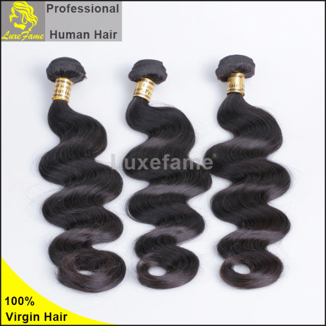 Grade 8A 3PCS Peruvian Virgin Hair With Lace Closure Body Wave For A Full Head Shipping Free