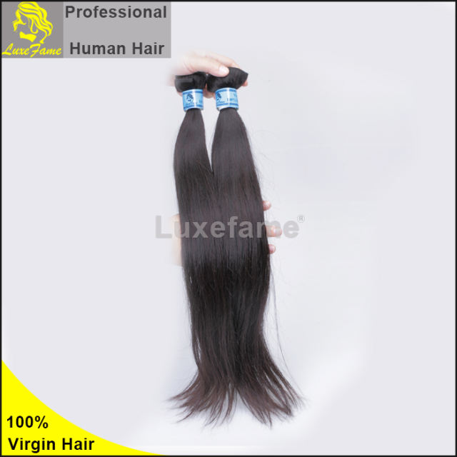 9A virgin brazilian hair natural straight 1pc/pack free shipping