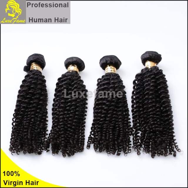 7A virgin Peruvian hair Jerry curly 4pcs/pack free shipping