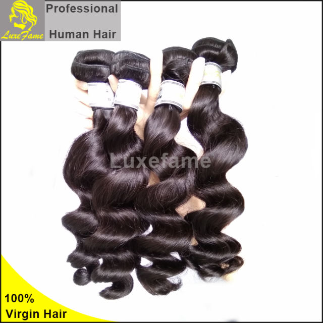 8A virgin Mongolian hair loose wave 4pcs/pack free shipping